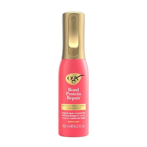 OGX Repair & Protect Bond Protein Repair 450°F Heat Protect Spray, Thermal Protection Spray for Targeted Damage Repair & Protection from Heat Damage, 6.5 fl. oz image