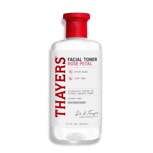Thayers Alcohol-Free Rose Petal Witch Hazel Facial Toner for Glowing Skin, Soothing, Hydrating, Refreshing Toner for All Skin Types, 12oz image