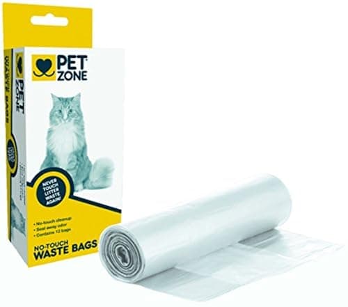 Pet Zone Universal No-Touch Cat Litter Bags & Waste Bag (Pet Waste Bag Great for Cat Litter Boxes) 12 Pack image