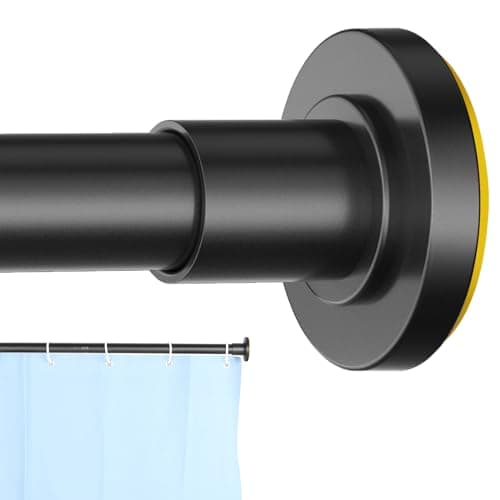 CorkLatta Black Shower Curtain Rod 31 to 80 Inch image