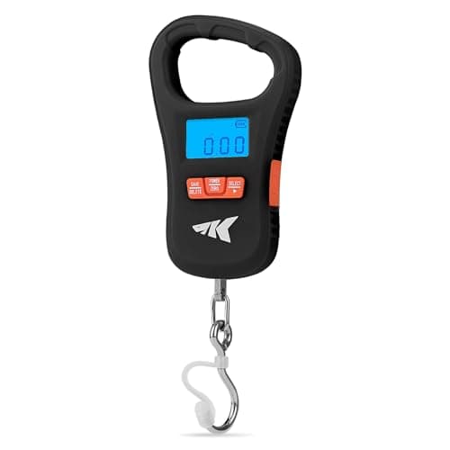 KastKing ToughTide Fishing Scale, USB Charging, 65lb Capacity, Ultra-Thin Digital Fish Scale, LCD Display, Ergonomic Handle, Fish Scales Digital Weight, Fishing Accessories for Men, Black image
