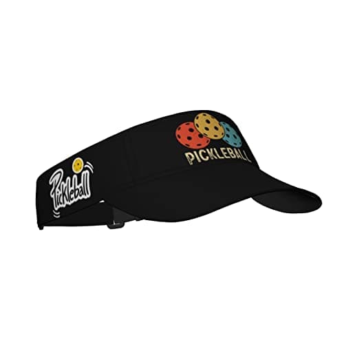 Pickleball Workout Hats for Women Vintage Sun Visor Hat for Womens Uv Protection Cap Pickleball Sun Protection Hat Black image