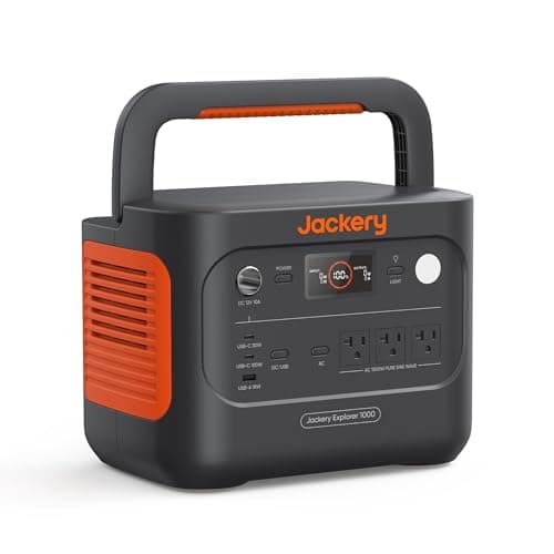 Jackery Explorer 1000 v2 Portable Power Station, 1070Wh LiFePO4 Battery, 1500W AC/100W USB-C Output image