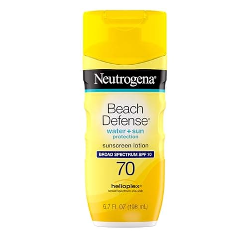 Neutrogena Beach Defense Water Resistant Sunscreen Body Lotion with Broad Spectrum SPF 70, Oil-Free and Fast-Absorbing, 6.7 oz image