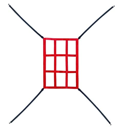 Strike Zone Target for Baseball Net, Practice Throwing and Hitting for 6x6,7x7 or 8x8 Foot Nets (Red-9 Hole-1 Pack) image