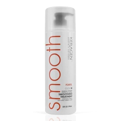 Keragen Brazilian Smoothing Keratin Hair Treatment | Sulfate-Free Blowout System for Dry, Damaged, Curly, or Frizzy Hair | Forte Formula | Medium to Coarse Hair | 32 Oz image