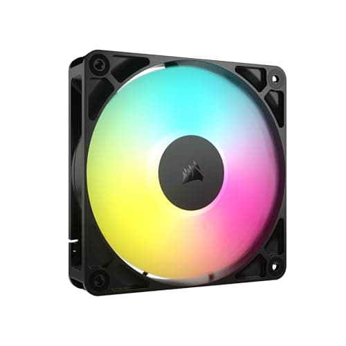 CORSAIR RS120 ARGB 120mm PWM Fan – Daisy-Chain Connection – Low-Noise – Magnetic Dome Bearing – Single Pack – Black image