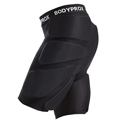 Bodyprox Protective Padded Shorts for Snowboard,Skate and Ski,3D Protection for Hip,Butt and Tailbone (Small) Black image