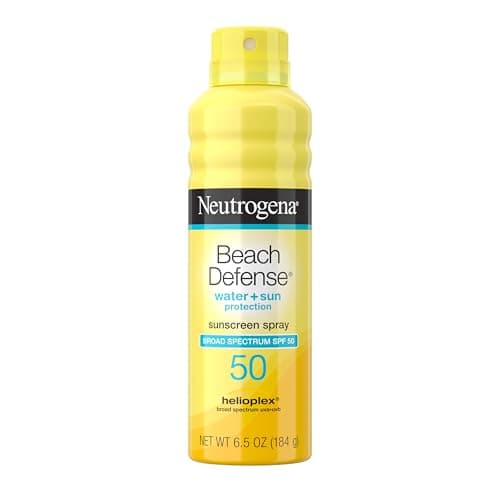 Neutrogena Beach Defense Body Spray Sunscreen with Broad Spectrum SPF 50, Shields Against UVA and UVB Rays, Water Resistant and Oil Free Sun Protection, Oxybenzone Free and Fast Drying, 6.5 OZ image