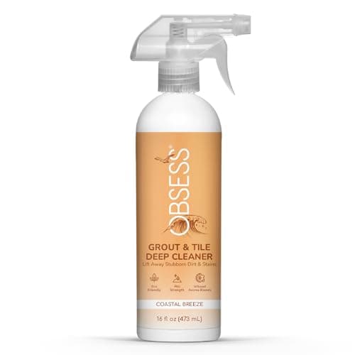 OBSESS Grout & Tile Cleaner: Grout Cleaner for Tile Floors | Bathroom Tile Cleaner | Non-Toxic Professional Strength Brightener | Ceramic Tile and Grout Cleaner, also for Marble, Granite image