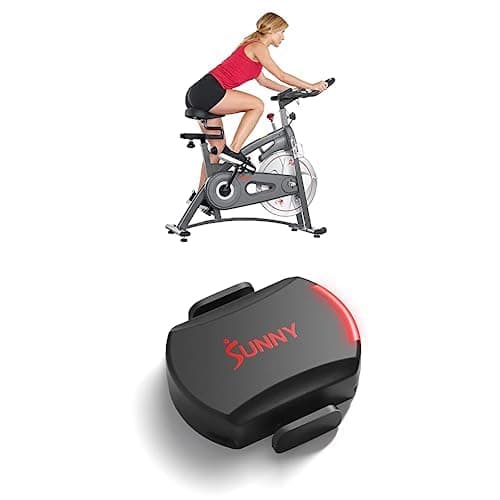 Sunny Health & Fitness Endurance Premium Magnetic Resistance Interactive Indoor Cycling Exercise Bike, Comfortable & Adjustable Seat, Optional Exclusive SunnyFit App Enhanced Bluetooth Connectivity image