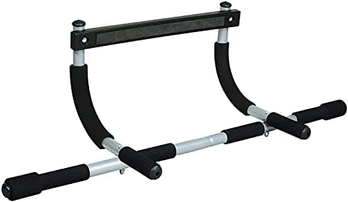 Iron Gym Pull Up Bars - Total Upper Body Workout Bar for Doorway, Adjustable Width Locking, No Screws Portable Door Frame Horizontal Chin-up Bar, Fitness Exercise & Training Equipment for Home image