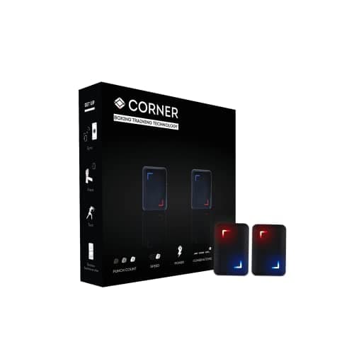 Corner Boxing Tracker - Punch Tracker Sensors for Boxing - Measure Accurate Punch Count, Speed & Power Performance in Real Time - Bluetooth Compatible with iOS image