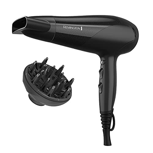 Remington Damage Protection Hair Dryer with Ceramic Ionic Tourmaline Technology, Black, Diffuser and Concentrator, 3 Piece Set image