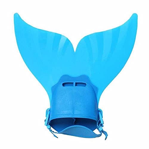 Adjustable Mermaid Tail Monofin Submersible Kids Swimming Fins Training Flipper Mermaid for Children Water Sports Training(Blue) image