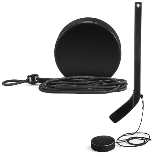 Arrowbash Hockey Trainer Field Ball for Solo Training, Off-Field Speed Training System Hockey Stick Handling Pucks Portable with Sturdy Bungee Line for Floor Ice image