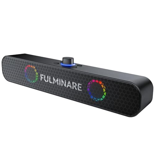 FULMINARE Bluetooth Speaker with 26W HD Sound, Portable Speaker Up to 30H Playtime, AUX&TF-Card&USB Input, LED Lights, Speakers Bluetooth 5.3 Wireless for Home/Party/Outdoor, Birthday Gift (Black) image