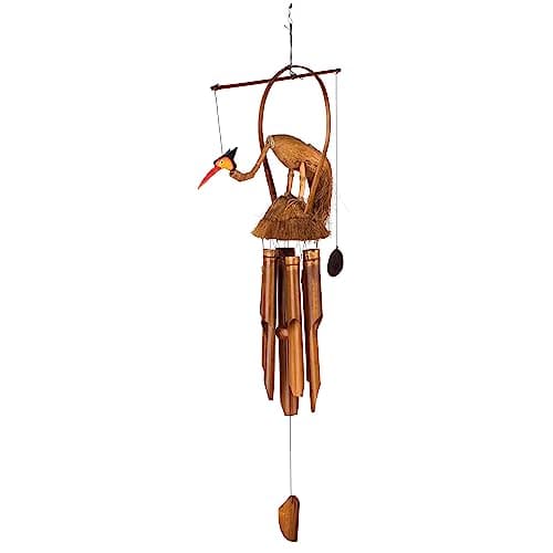 Woodstock Wind Chimes for Outside, Outdoor Decor, Garden, Porch, and Patio Decor, (37") Decorative Wind Chime, Dorm Room Decor, Teen Decor, Gilbert Gooney Bamboo Chime Wind Chimes (CGB436) image