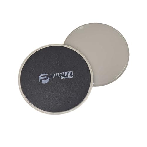 Limm Core Sliders Fitness - Exercise Sliders for Working Out, Stability, Ab, Legs & Full Body (Set of 2) - Bonus Carry Bag & Workout Ebook - Black Gym Gliding Disc Pads for Hardwood, Carpet & More image