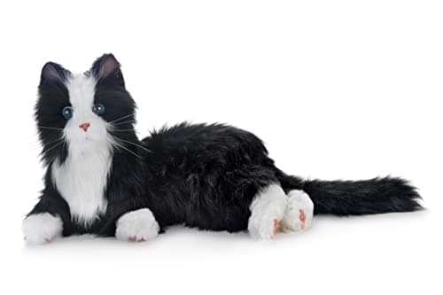 JOY FOR ALL Companion Pet for Seniors - Lifelike Animatronic Cat - Realistic Soft-Touch Fur & Purring - Therapy Stuffed Animal - Toy for Alzheimer's & Dementia - Tuxedo image