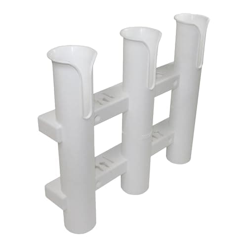 SeaSense 3-Rack Fishing Rod Holder for Your Boat, Pontoon, Garage – Convenient Storage for Fishing Poles, Pliers, Filet Knives & Other Gear – Mounting Hardware Included, Snaps Together Easily image