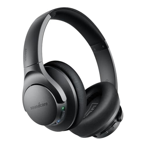 Soundcore Anker Life Q20 Hybrid Active Noise Cancelling Headphones, Wireless Over Ear Bluetooth Headphones, 60H Playtime, Hi-Res Audio, Deep Bass, Memory Foam Ear Cups, Travel, Office, USB-C Charging image