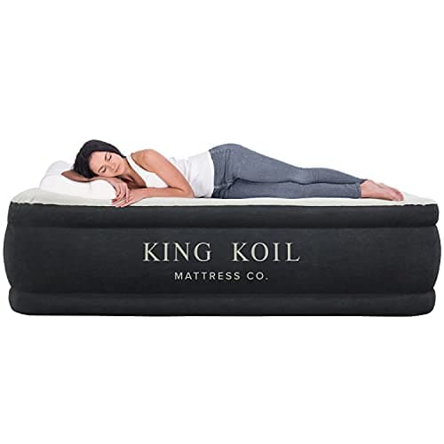 King Koil Luxury Queen Size Air Mattress with Built-in High-Speed Pump, 20" Adjustable Double High Premium Pillow Top Inflatable Airbed image