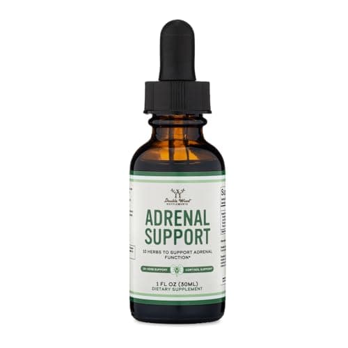 Adrenal Support Supplements (Liquid Drops) - 10 Organic Adaptogens for Adrenal Fatigue (One Month Supply) Cortisol Manager for Stress Relief (10 Apoptogenic Herbs for Adrenal Health) by Double Wood image