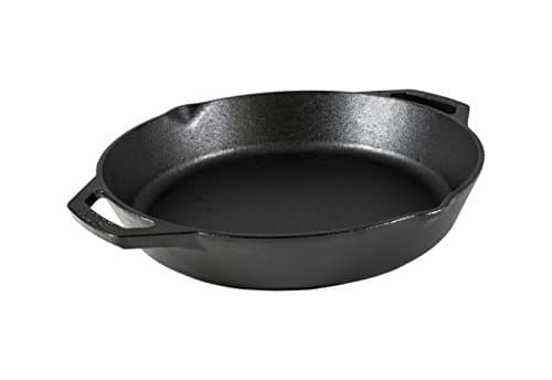 Lodge 12 Inch Pre-Seasoned Cast Iron Skillet - Dual Assist Handles - Use in the Oven, on the Stove, on the Grill, or Over a Campfire - Black image
