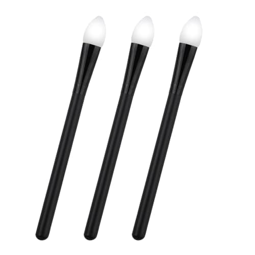 3 Pcs Silicone Makeup Applicator Shadow Brush Eyeshadow Applicators Eyeshadow Brush Lip Mask Makeup Brushes for Liquid Eye Shadow Applying Cream image