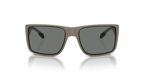 Native Eyewear Men's Badlands Rectangular Sunglasses, Matte Desert Tan/Grey Polarized, 58 mm image
