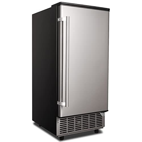 ADT Commercial Ice Maker 80 lbs/24H Fast Ice Production, 20 lbs Storage, LCD Control, Stainless Steel Handle (Silver) image