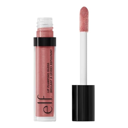 e.l.f. Lip Plumping Gloss, High-Shine Liquid Lip Color, Creates Fuller Lips & Plumper Pout, Moisturizing Formula, Mauve Lady, 0.09 Fl Oz image