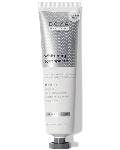 Boka Fluoride Free Toothpaste Nano Hydroxyapatite, Helps Remineralize, Appropriate for Sensitive Teeth, Whitening - for Adult, Kids Oral Care - Refresh Mint Flavor, 4 Fl Oz 1Pk image