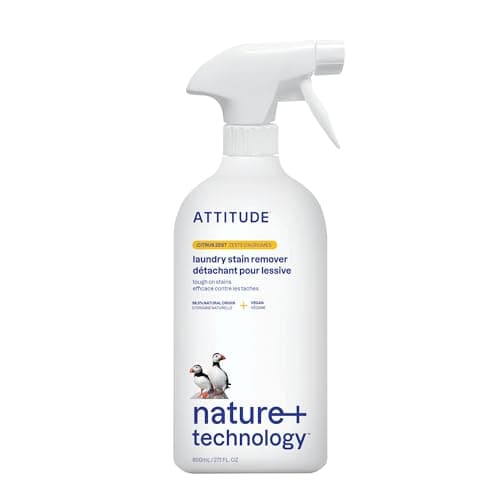 ATTITUDE Laundry Stain Remover, Plant and Mineral-Based Ingredients, Vegan and Cruelty-free Household Products, Citrus Zest, 27.1 Fl Oz image