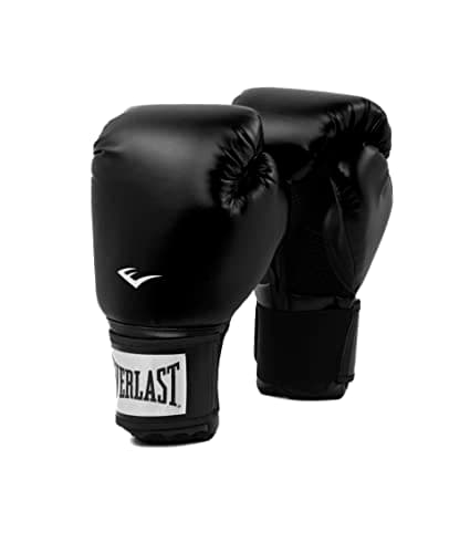 Everlast Prostyle 2 Boxing Gloves, Entry Level Training Gloves for Men and Women, Secure Fit Hook and Loop Closure & Ventilation, Heavy Bag & Speedbag Training 16 oz (Black) image