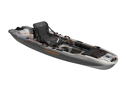 Pelican Catch Mode 110 Fishing Kayak - Premium Angler Kayak with Lawnchair seat, Granite - 10.5 Ft. image