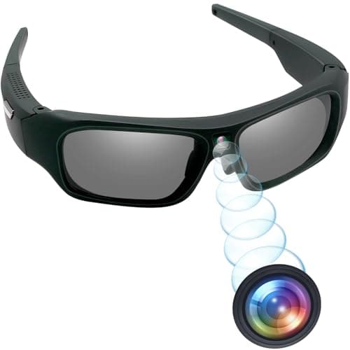 eovas HD 4K Glasses Video Camera,Sunglasses Sport Camera UV Protection Polarized Lens Action Glasses for Travel/Outdoor/Cycling/Driving, No Sound image
