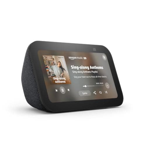 Amazon Echo Show 5 (newest model), Smart display with 2x the bass and clearer sound, Charcoal image