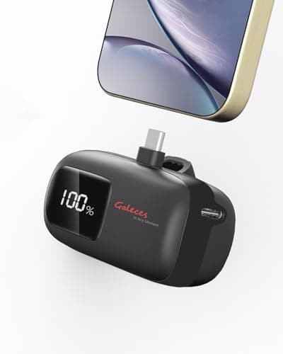Galeces Mini Portable Charger for iPhone 20W 5000mAh USB-C Power Bank for iPhone 15 Charger Fast Charging Compatible with iPhone 16 15 Pro/15 Plus/15 Pro Max/iPad/AirPods Samsung (Black) image