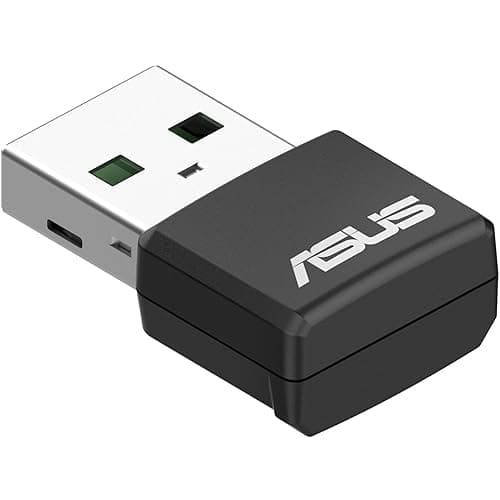 ASUS AX1800 Dual Band WiFi 6 USB Adapter, WiFi 6, 802.11ax, WPA3 Network Security, 5GHz frequency band, Compact size (USB-AX55 Nano) image
