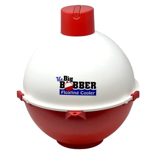 The Big Bobber Floating Cooler, Outdoors Floating Ice Chest, Portable Beverage Cooler, Keeps Drinks Cold, Red image