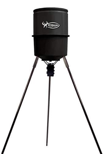 WILDGAME INNOVATIONS Quick-Set 225 lb Game Feeder with Digital Timer | Durable Tripod Corn/Pellet Hunting Feeder with 1-4 Available Feed Times & 30-feet Radius image