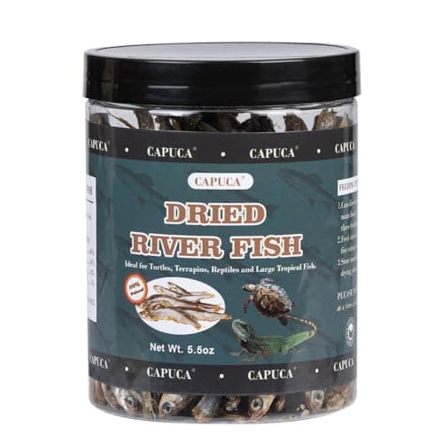 capuca Dried River Fish - Dried Minnows Natural Food for Turtles Terrapins Cats Reptiles Large Tropical Fish（5.5 OZ） image