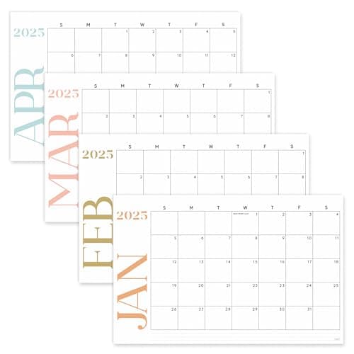S&O Modern Large Desk Calendar from January 2025-June 2026 image