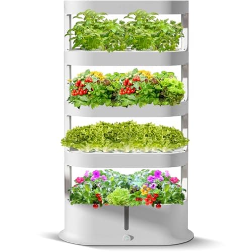 Nutraponics Hydroponics Growing System with LED Grow Lights - Automated Setup & Remote Control for Easy Use - Eat Fresh Home-Grown Herbs, Fruits and Veggies (4 Tier) image