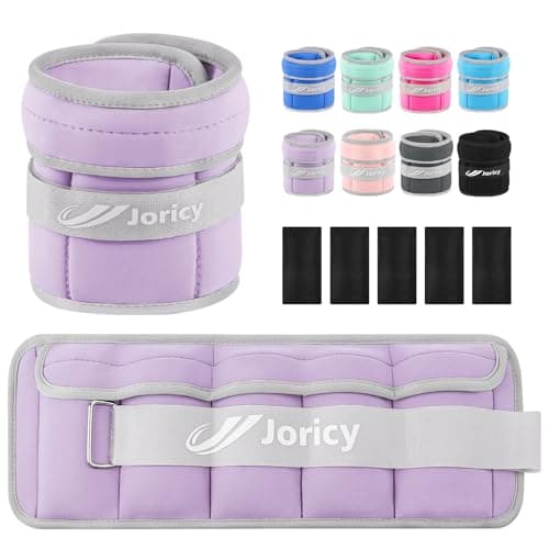 Adjustable Ankle Weights for Women Men Kids 1-3 LBS 1 Pair Wrist Leg Arm Weights with Removable Weight, Strength Training Weight for Jogging, Walking, Running, Fitness, Gym Workout, Purple image