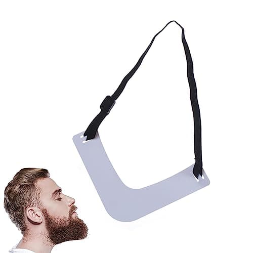 LAIYOHO 1 Piece of Men's Neck Beard Trimming Ruler Board, Plastic Beard Neck Line Trimming Guide image