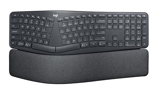 Logitech ERGO K860 Wireless Ergonomic Keyboard - Split Keyboard, Wrist Rest, Natural Typing, Stain-Resistant Fabric, Bluetooth and USB Connectivity, Compatible with Windows/Mac, Black image