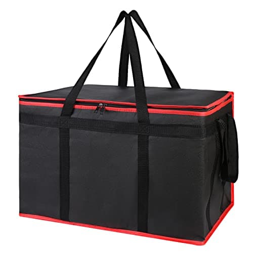 Bodaon Insulated Food Delivery Bag - Hot & Cold Meal Carrier, Catering/Doordash Pizza Warmer, Grocery Tote, Cooler Bag for Parties image